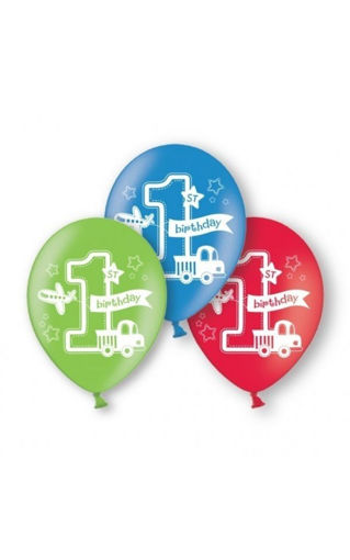 Picture of ALL ABOARD LATEX BALLOONS - 6PK